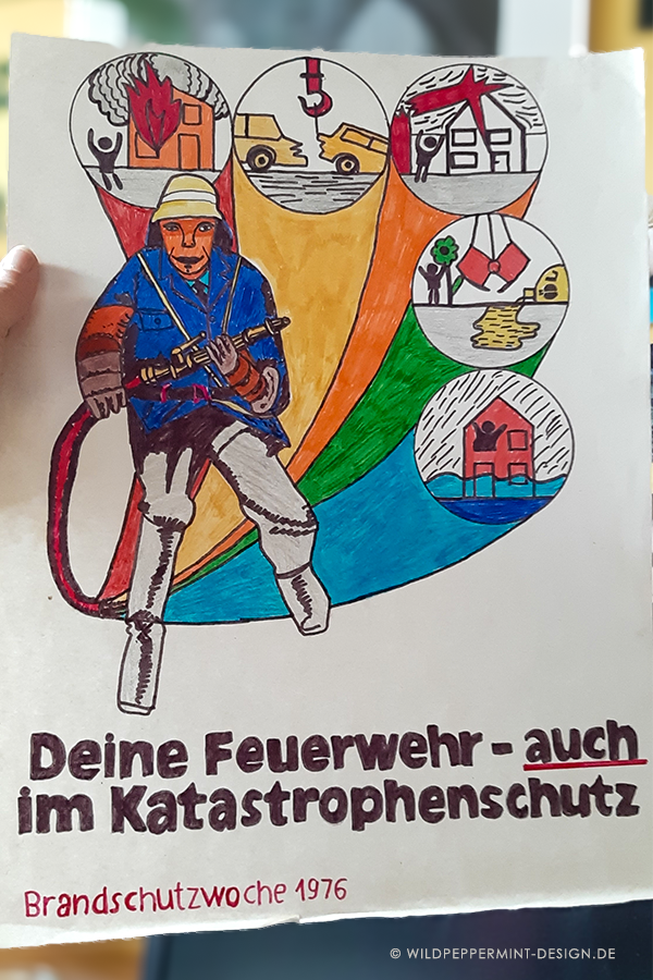 Kindheitsträume: Plakat Freiwillige Feuerwehr Zeichnung